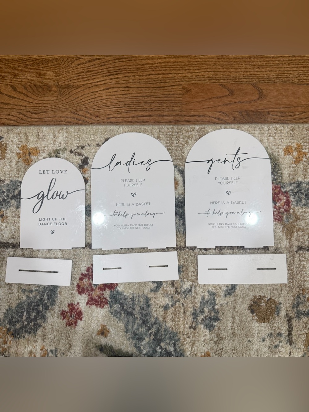Wedding Bathroom Signs and Dance Floor Sign